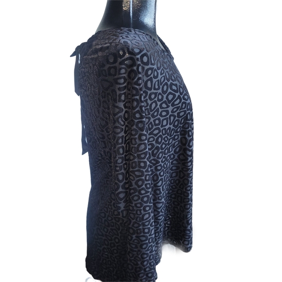 Frank Lyman Black Leopard Print Long Sleeve 16 - Picture 3 of 6